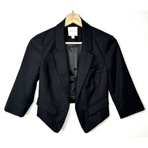 Silence + Noise Womens Blazer Cropped Jacket Urban Outfitters Lined Black XS